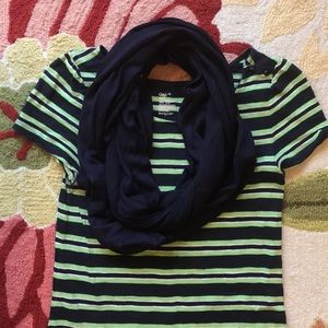 Navy blue infinity scarf